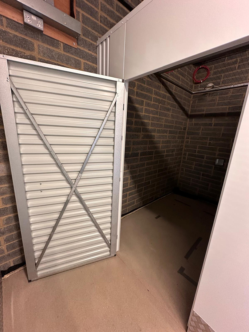 Inside view of clean, spacious storage units